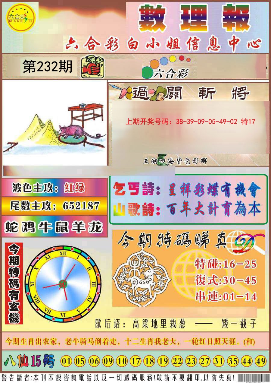 2024232期九龙数理报