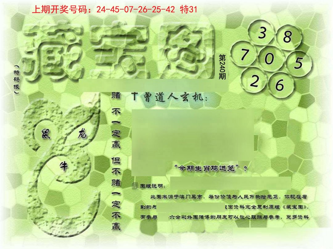 2024240期假新藏宝图