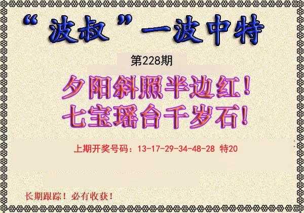 2024228期波叔一波中特