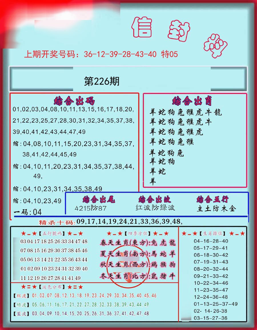 2024226期信封料