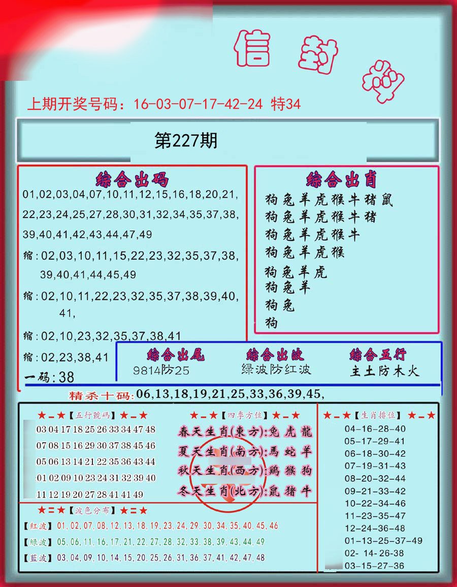 2024227期信封料