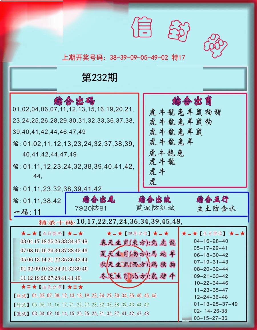 2024232期信封料