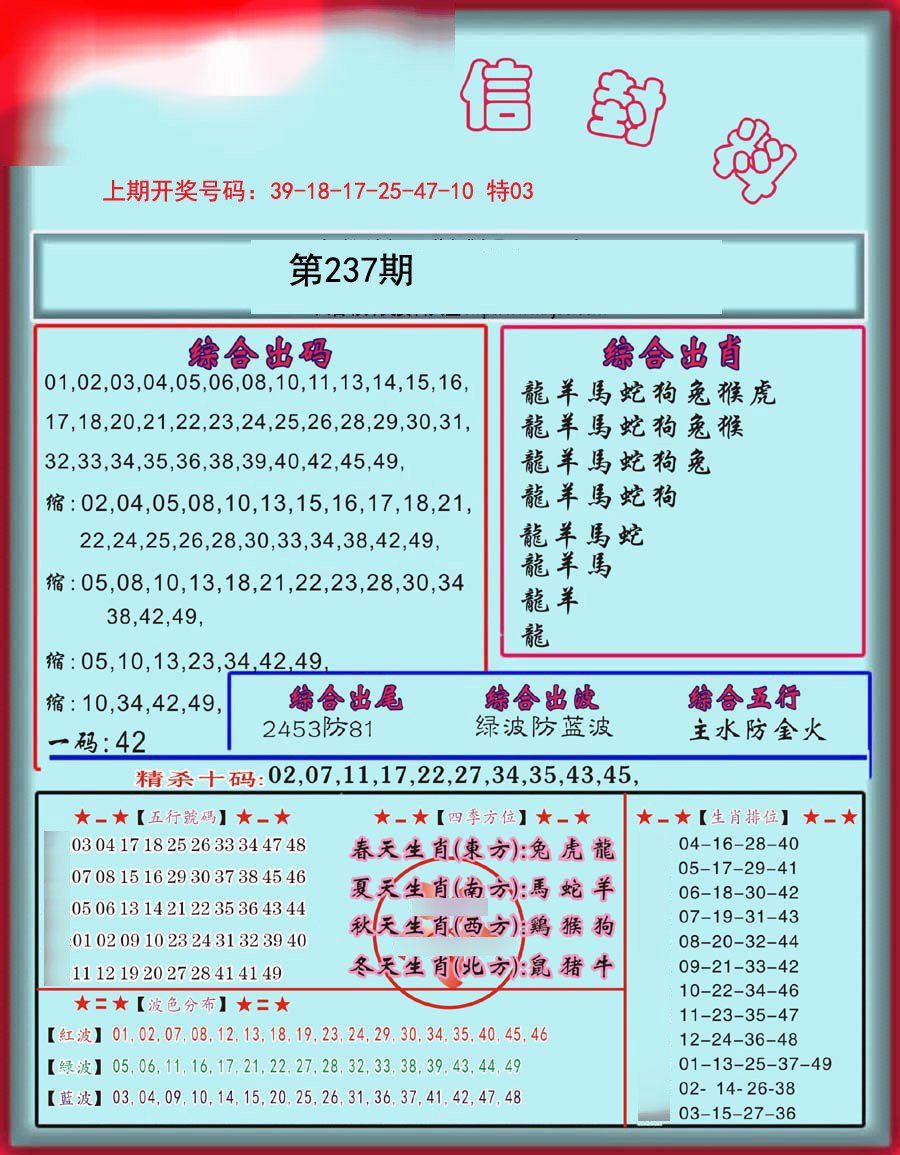 2024237期信封料