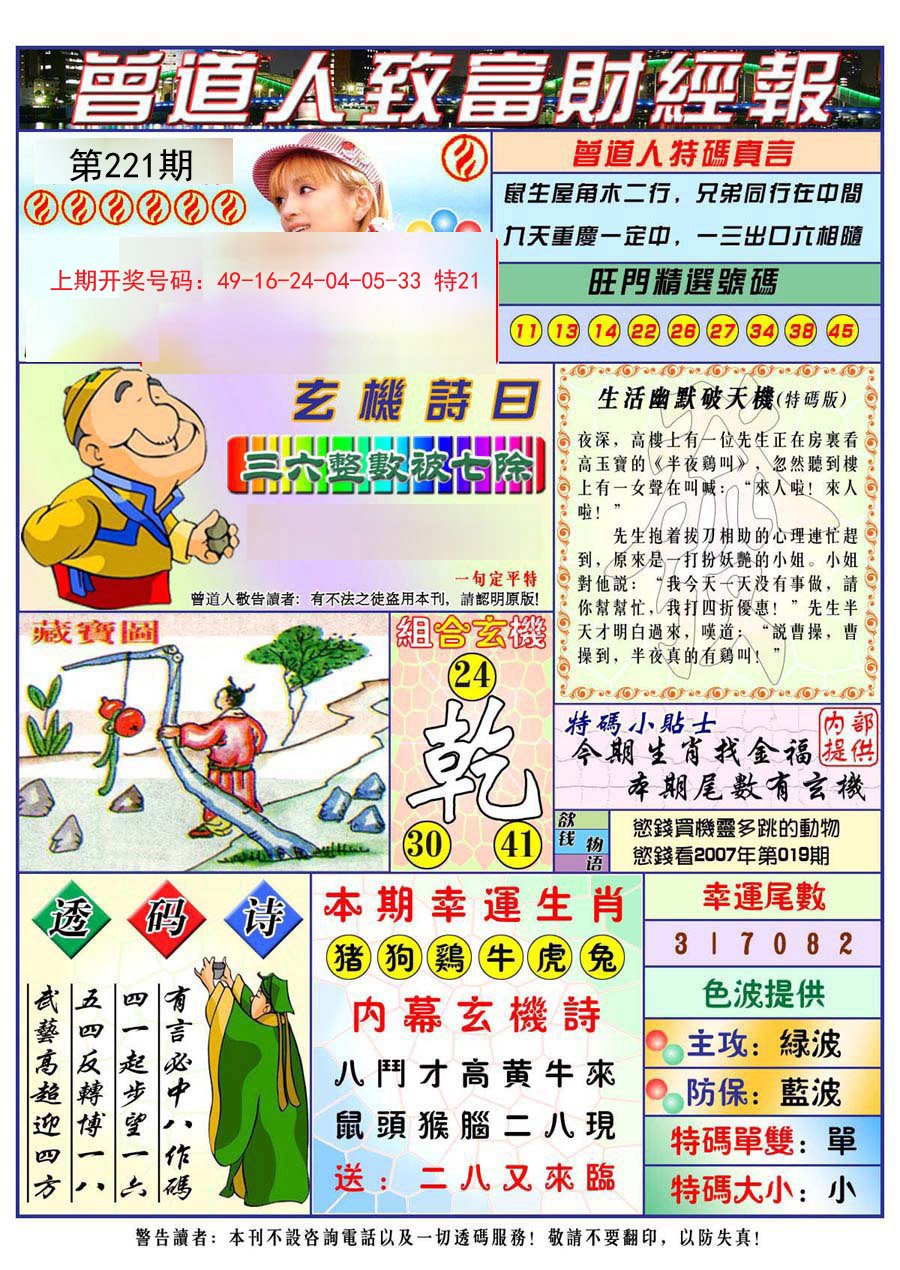 2024221期曾道人致福财经