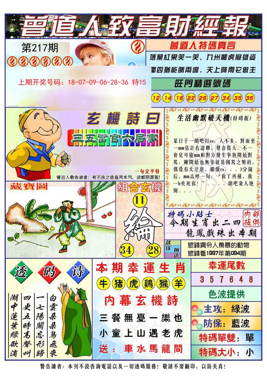 2024217期曾道人致福财经