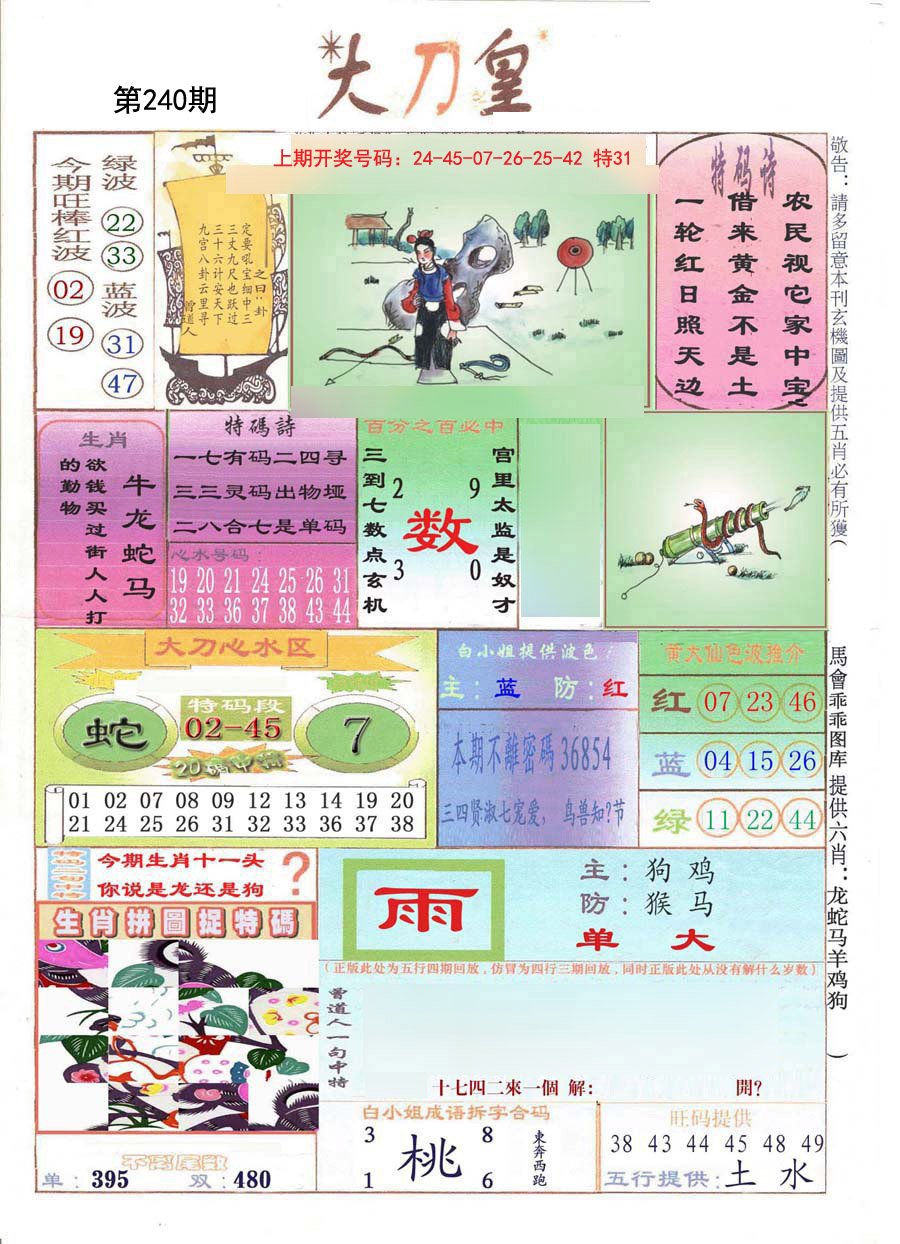 2024240期大刀皇