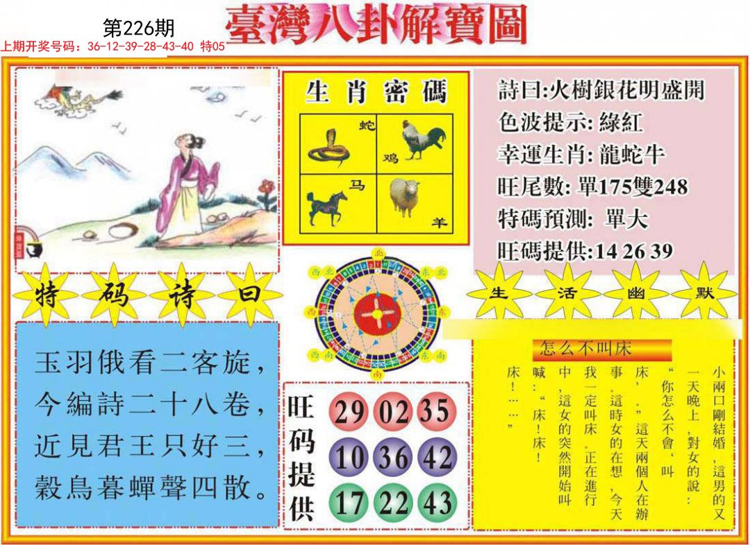 2024226期台湾八卦解宝图