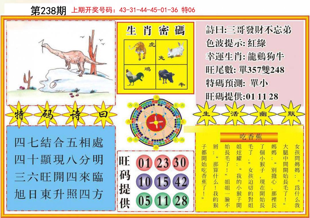 2024238期台湾八卦解宝图