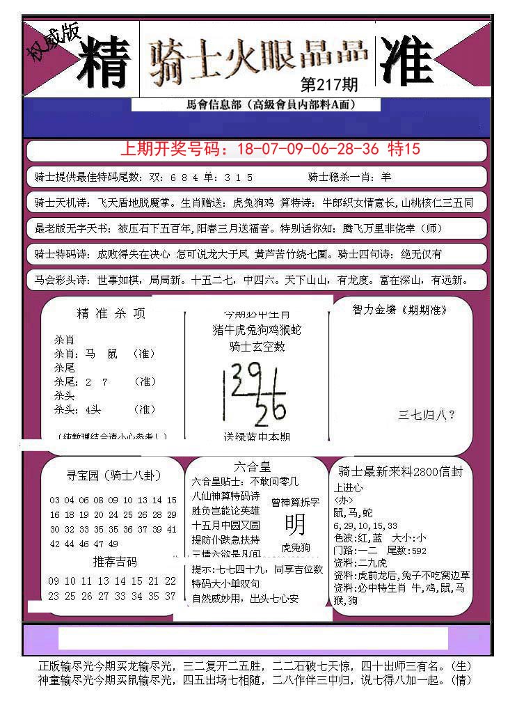 2024217期骑士火眼晶晶B