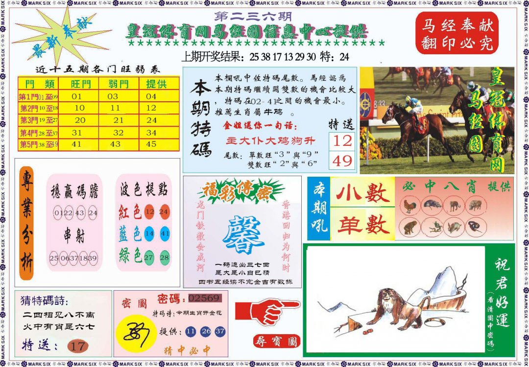 2024236期体育网马经图