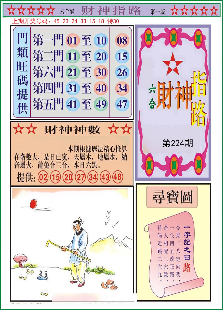 2024224期财神指路A