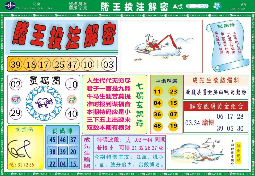 2024237期赌王投注解密