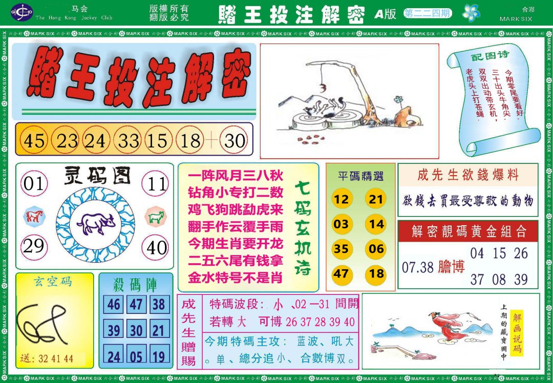 2024224期赌王投注解密