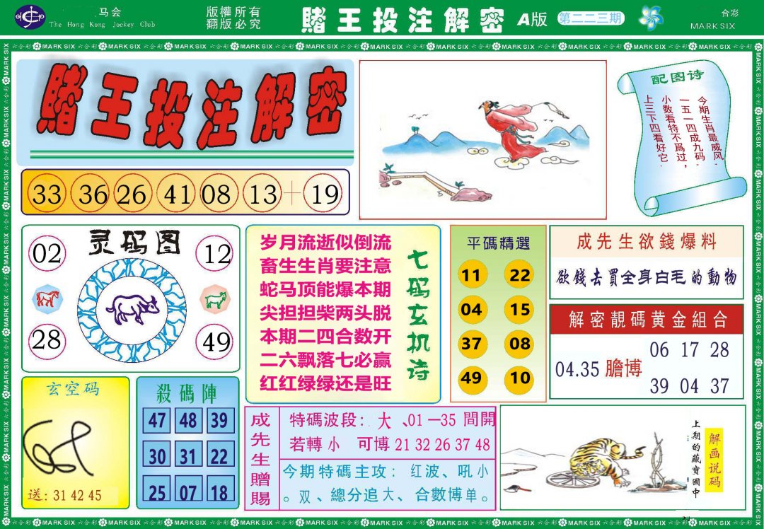 2024223期赌王投注解密