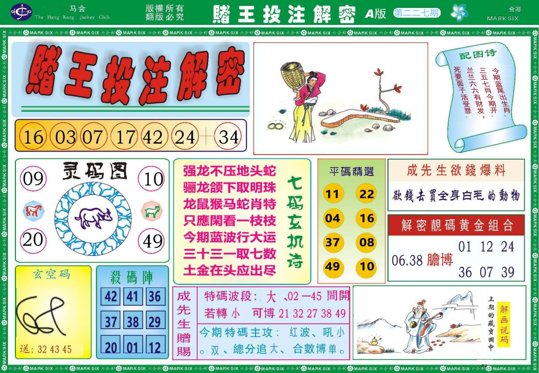 2024227期赌王投注解密