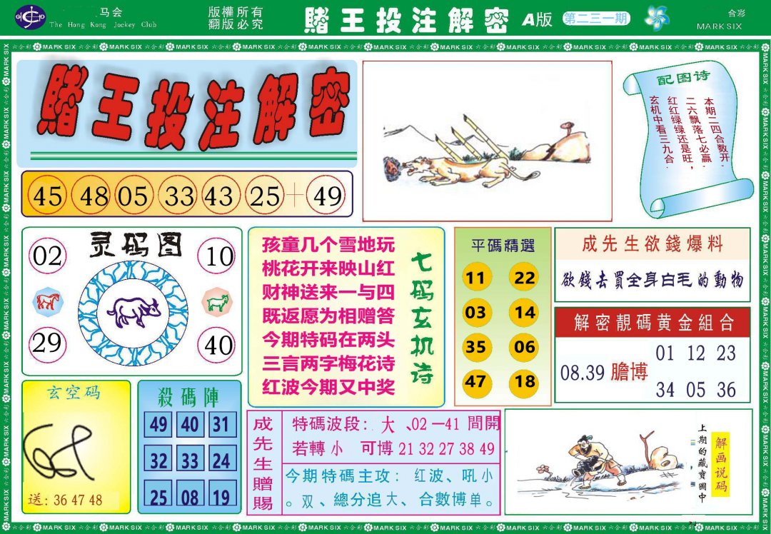2024231期赌王投注解密