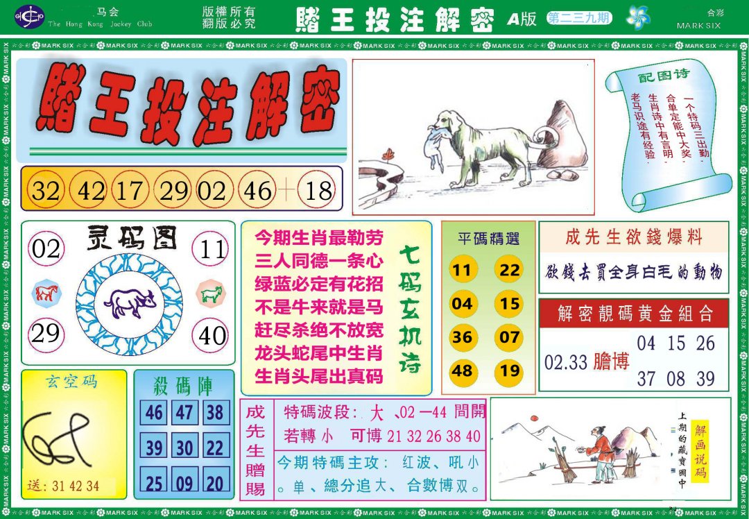2024239期赌王投注解密