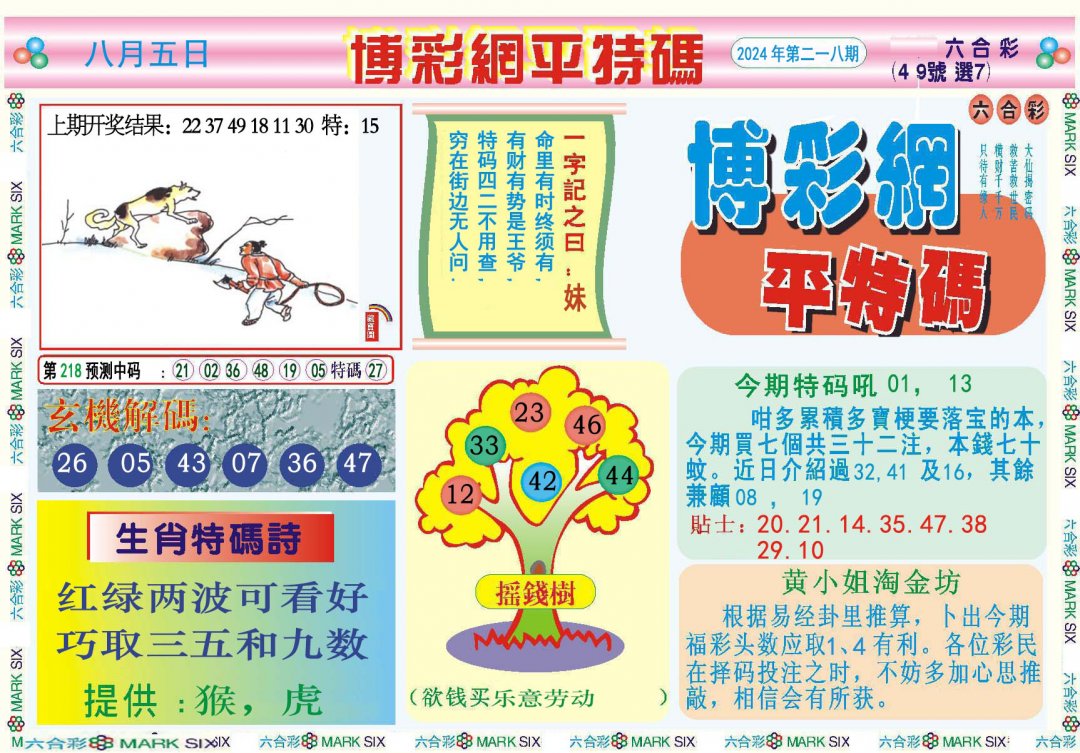2024218期博彩网平特报