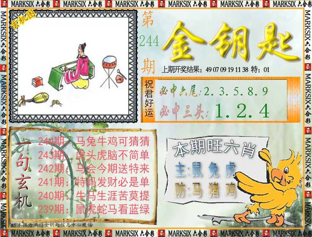 2024244期金钥匙