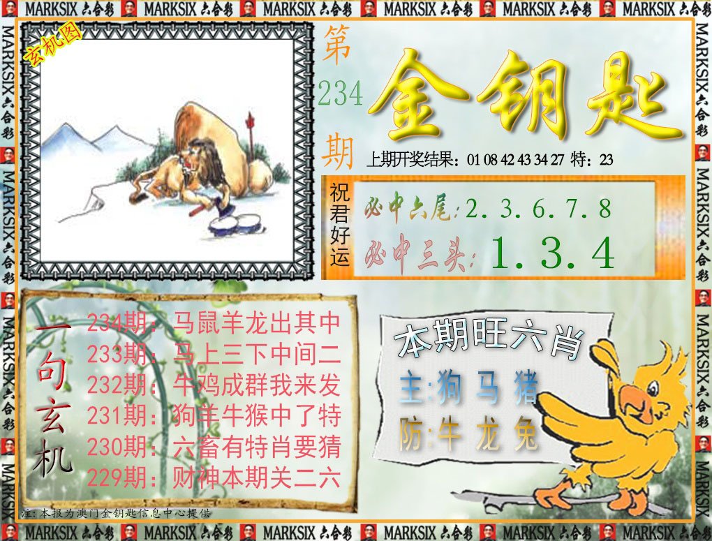 2024234期金钥匙