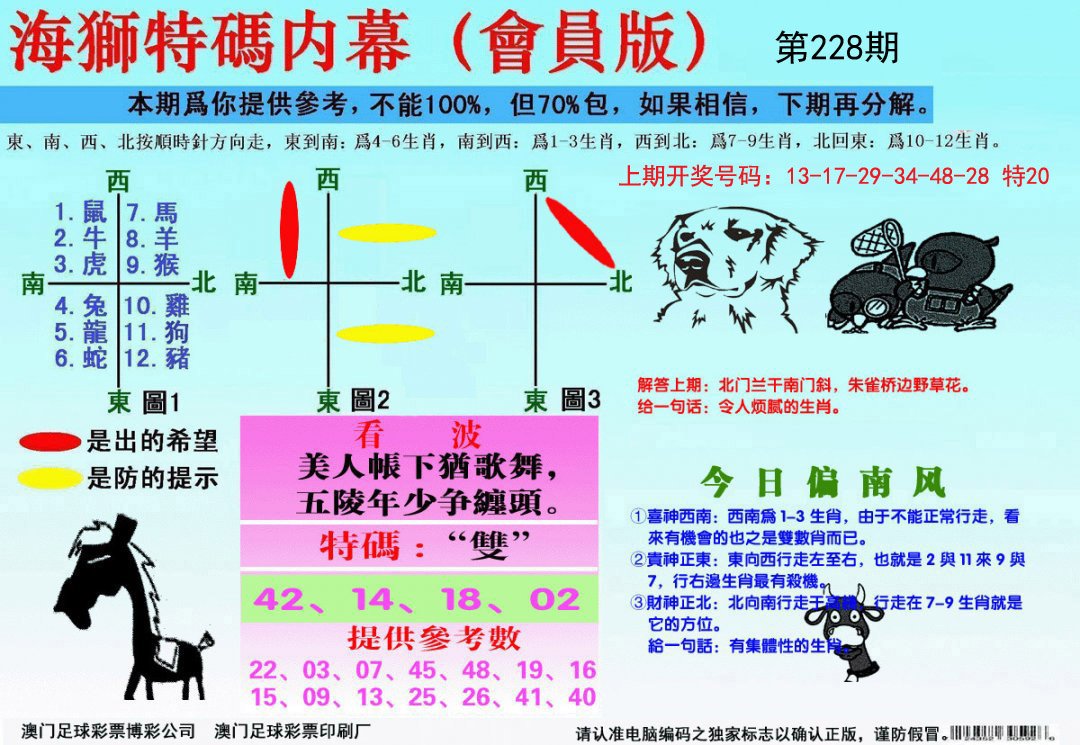 2024228期海狮特码会员报