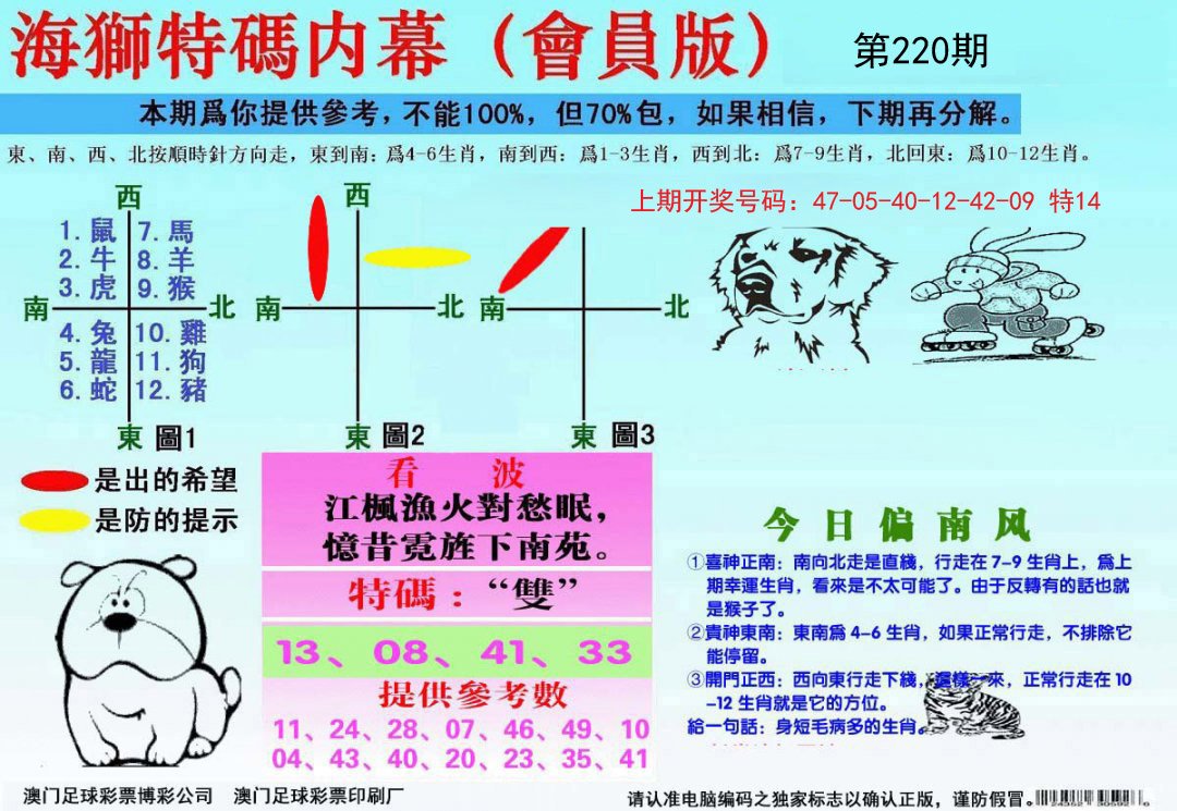 2024220期海狮特码会员报