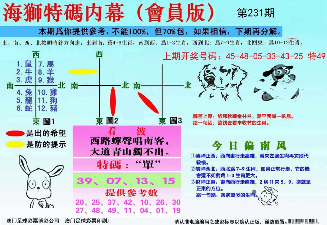 2024231期海狮特码会员报