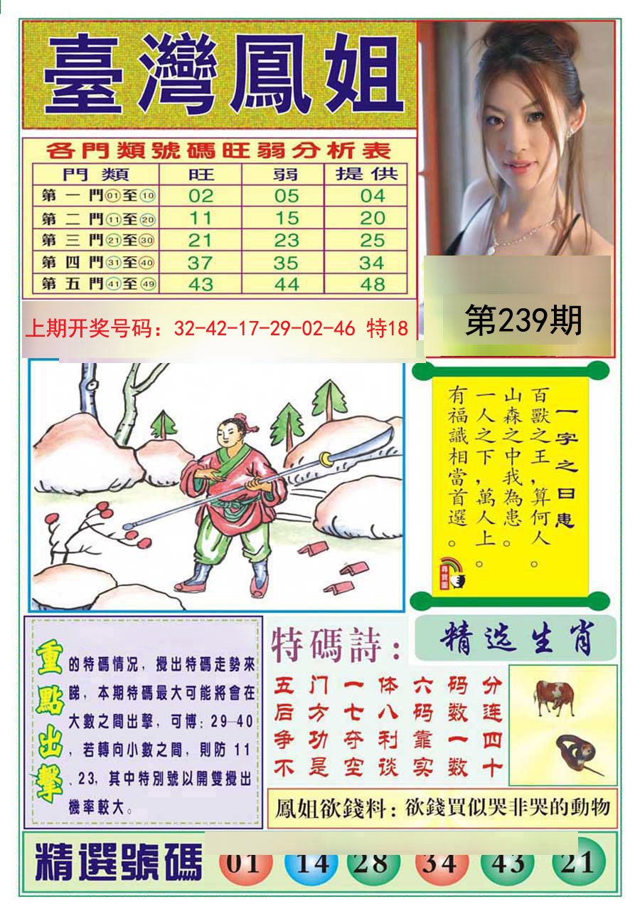 2024239期台湾凤姐