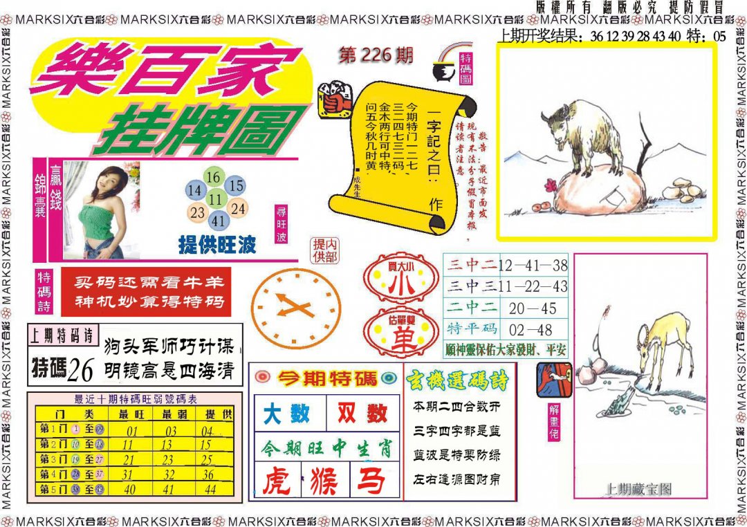 2024226期乐百家挂牌图