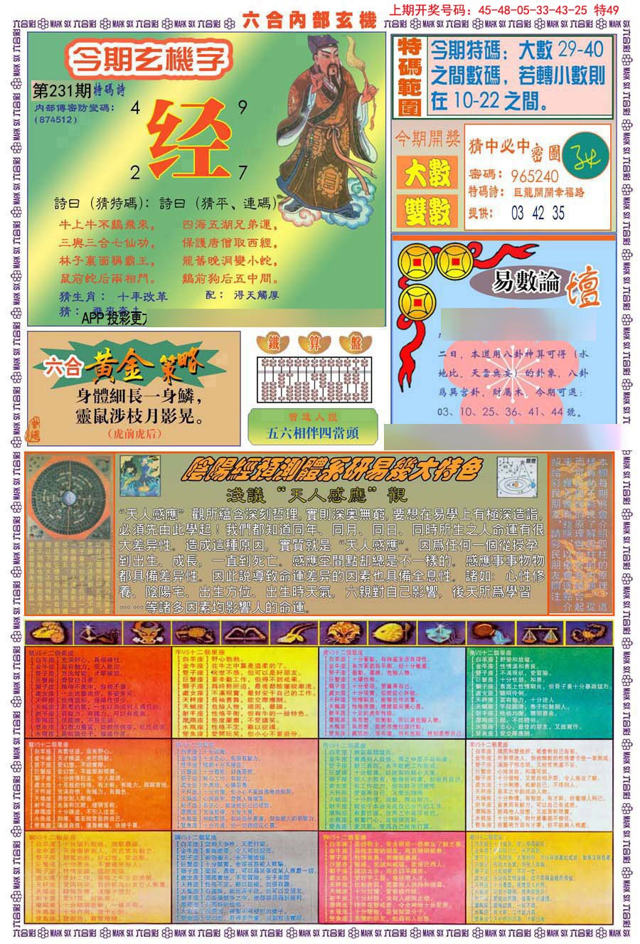 2024231期(新版)内部玄机B