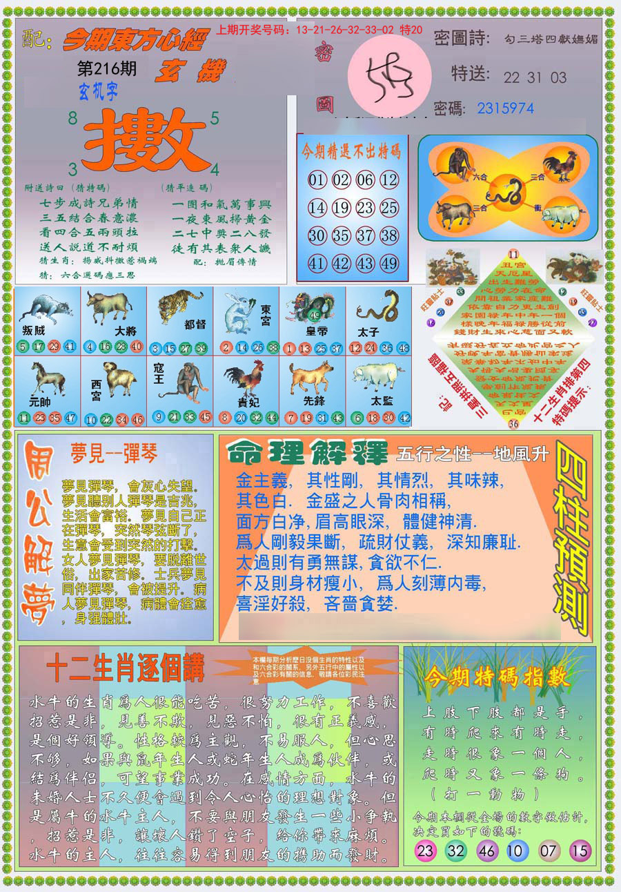 2024216期(新版)东方心经B