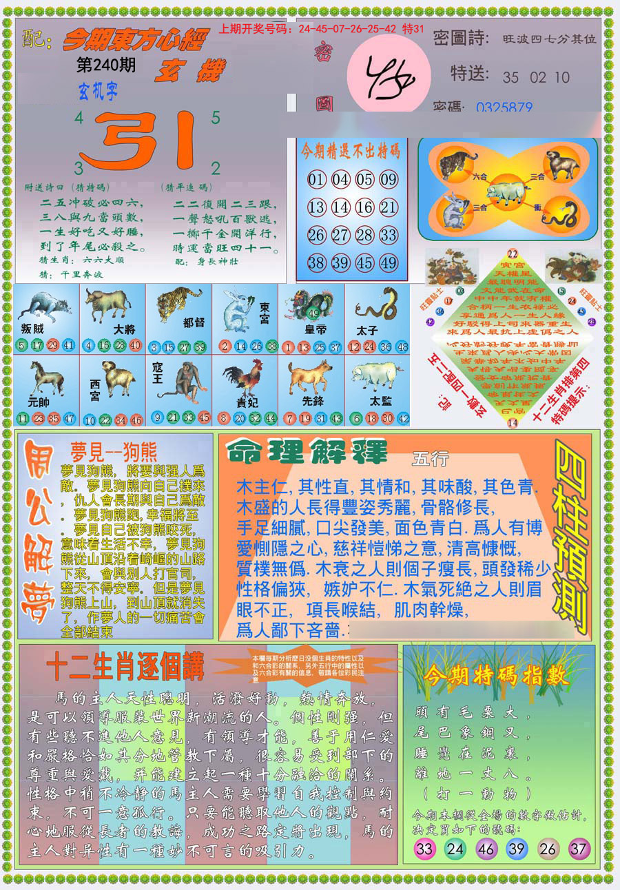 2024240期(新版)东方心经B