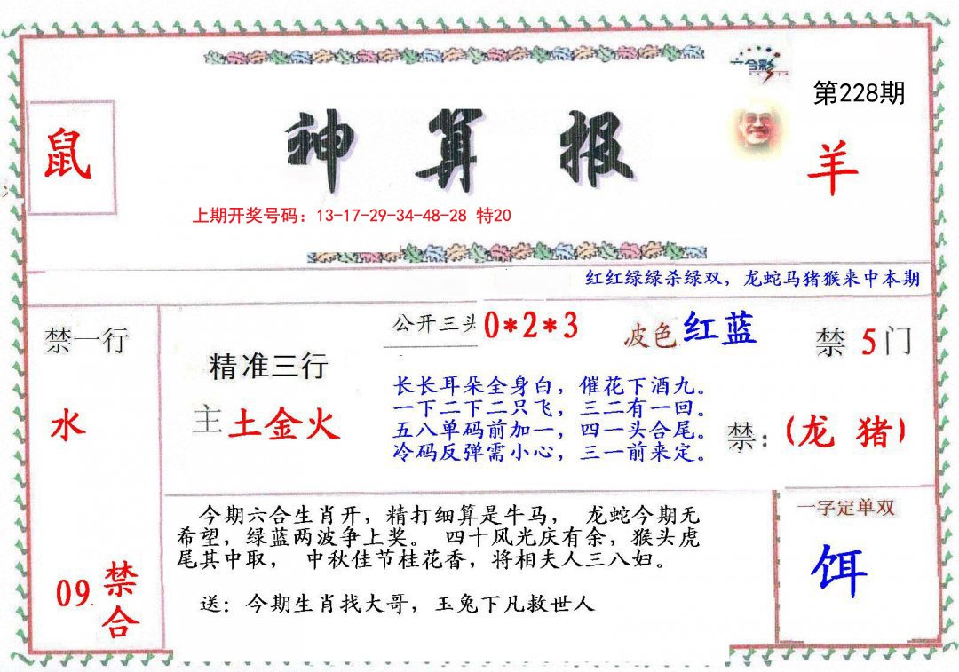 2024228期神算報