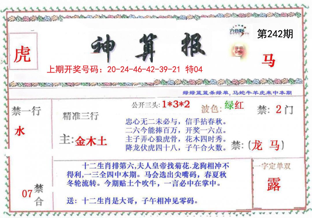 2024242期神算報
