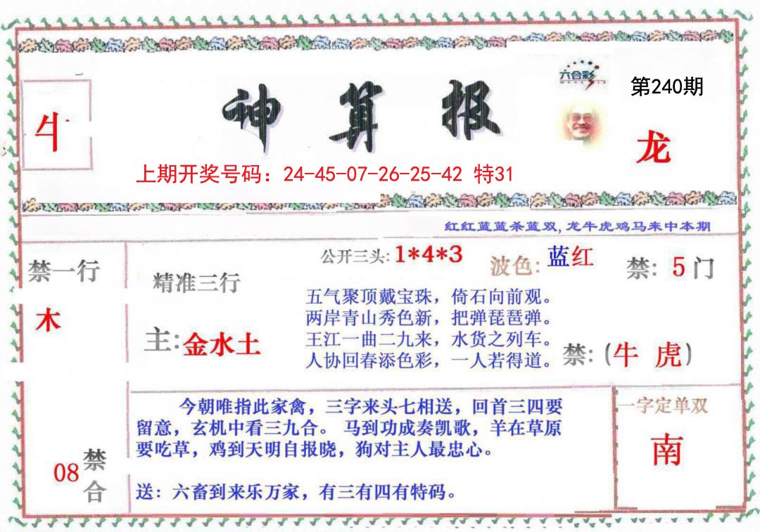 2024240期神算報