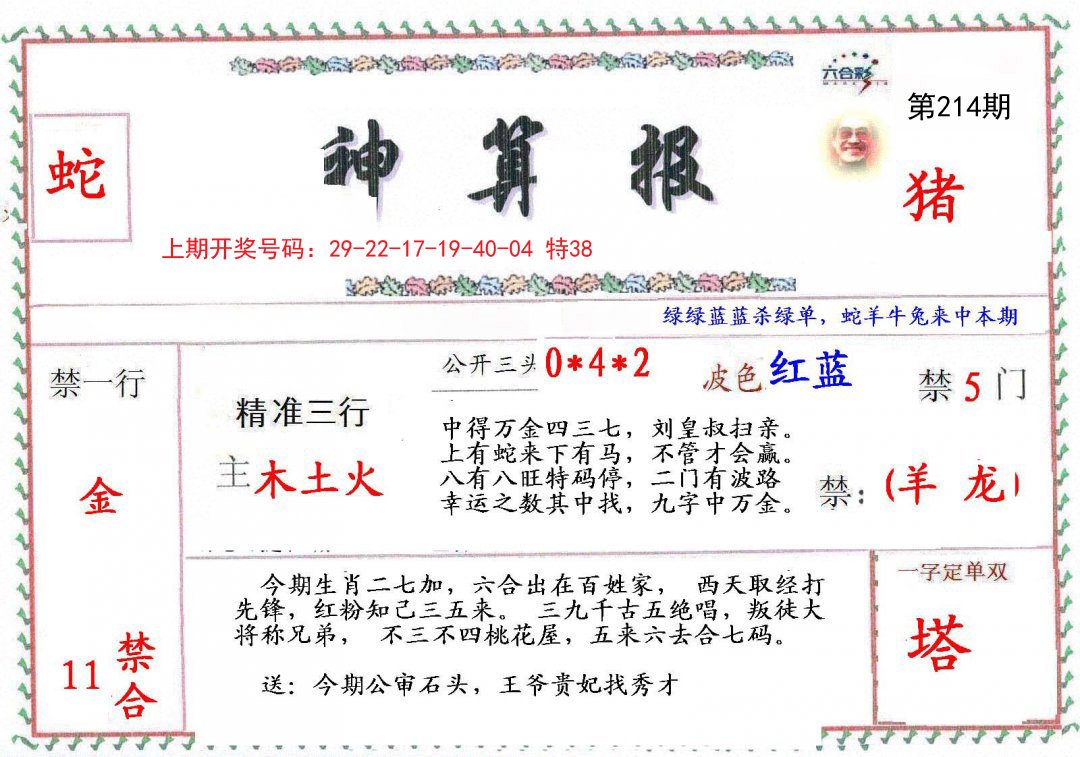 2024214期神算報