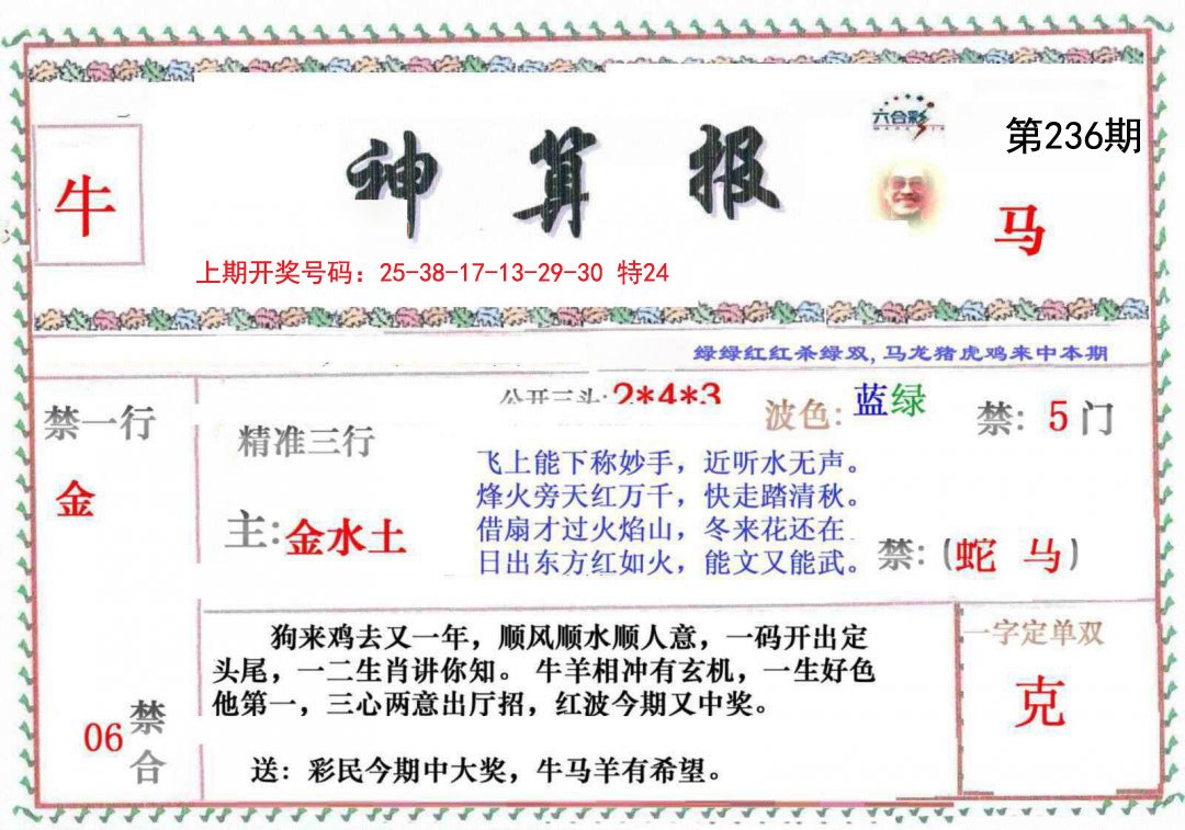 2024236期神算報