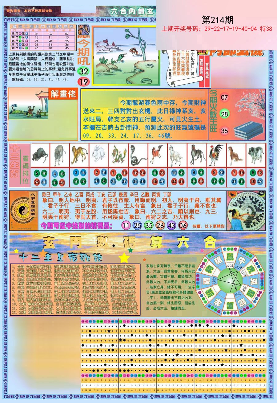 2024214期(新版)内部玄机A