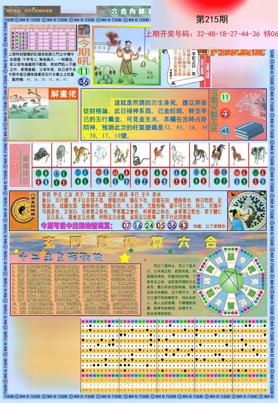 2024215期(新版)内部玄机A