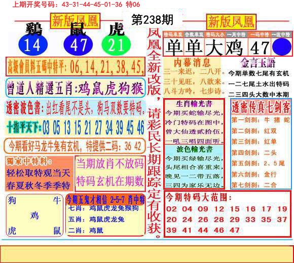 2024238期二代凤凰报