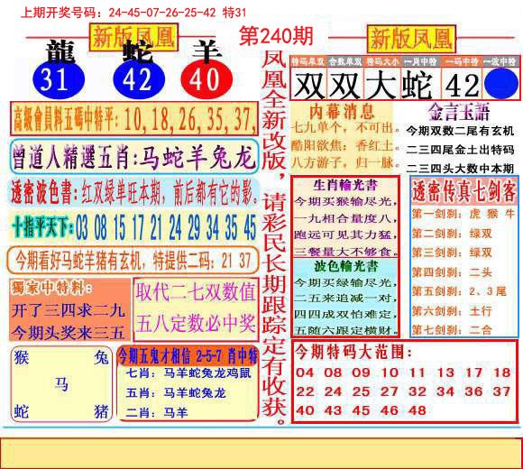 2024240期二代凤凰报