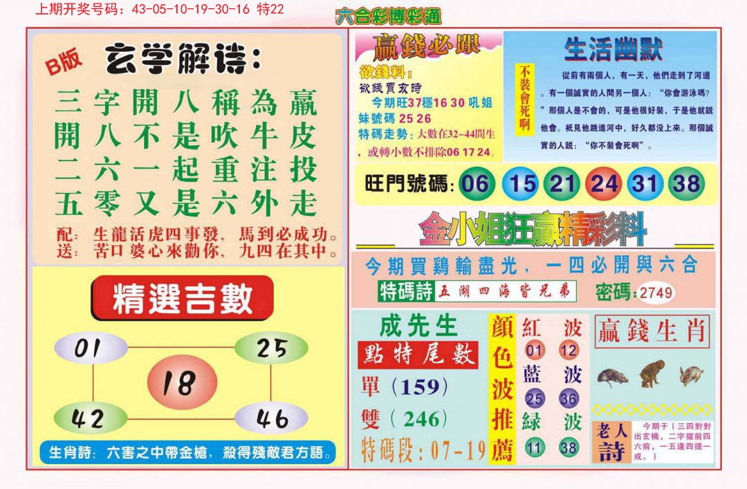 2024225期博彩通B