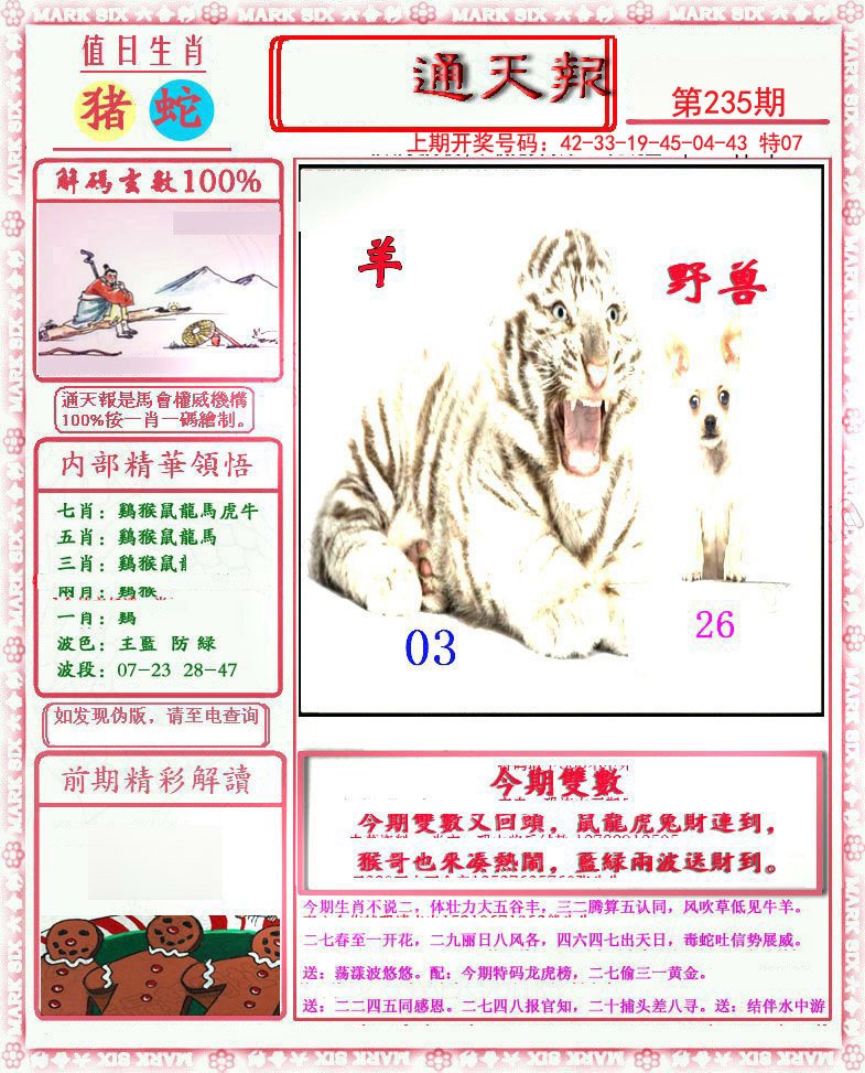 2024235期小喜通天报