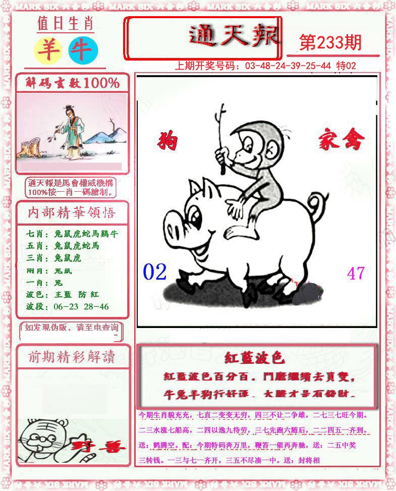 2024233期小喜通天报