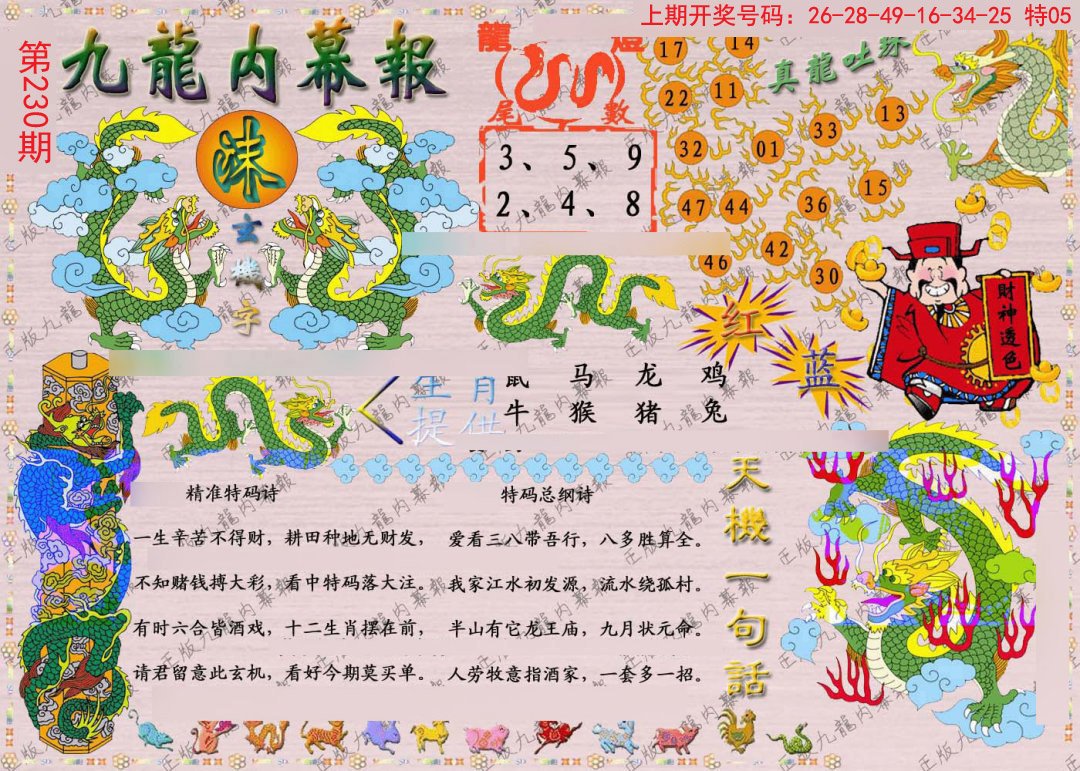 2024230期正版九龙内幕报