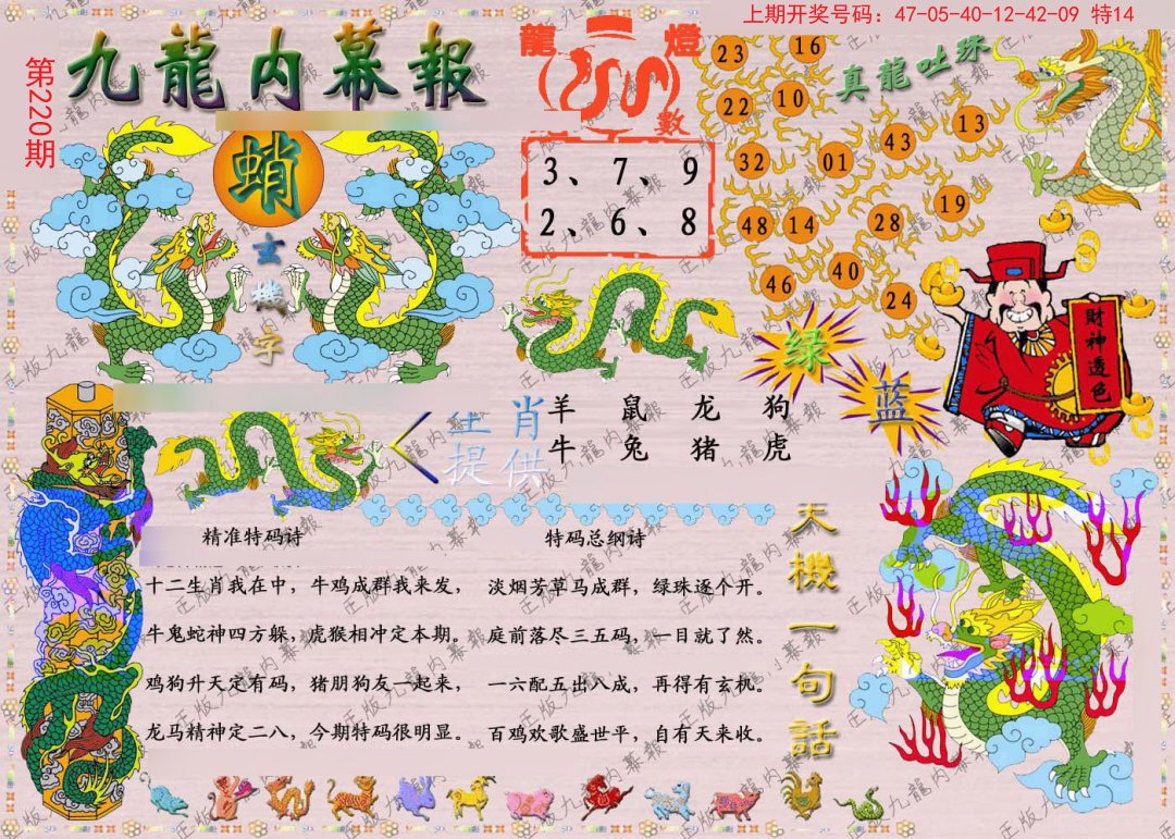 2024220期正版九龙内幕报