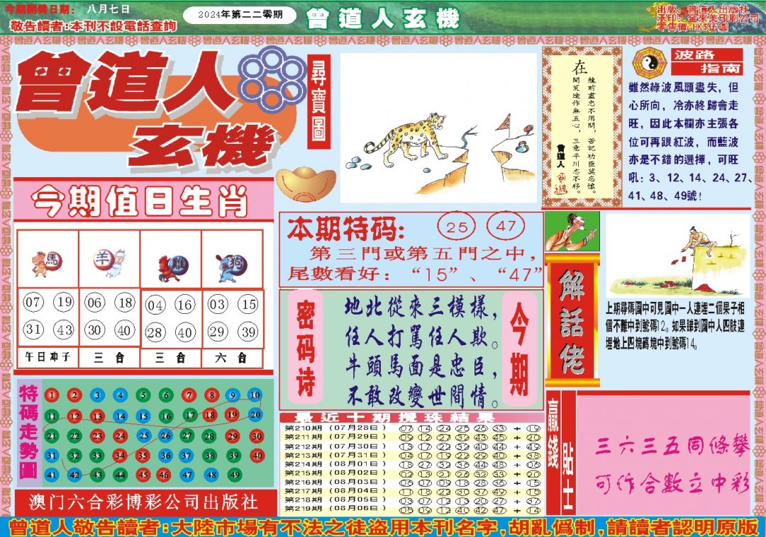 2024220期曾道人玄机A