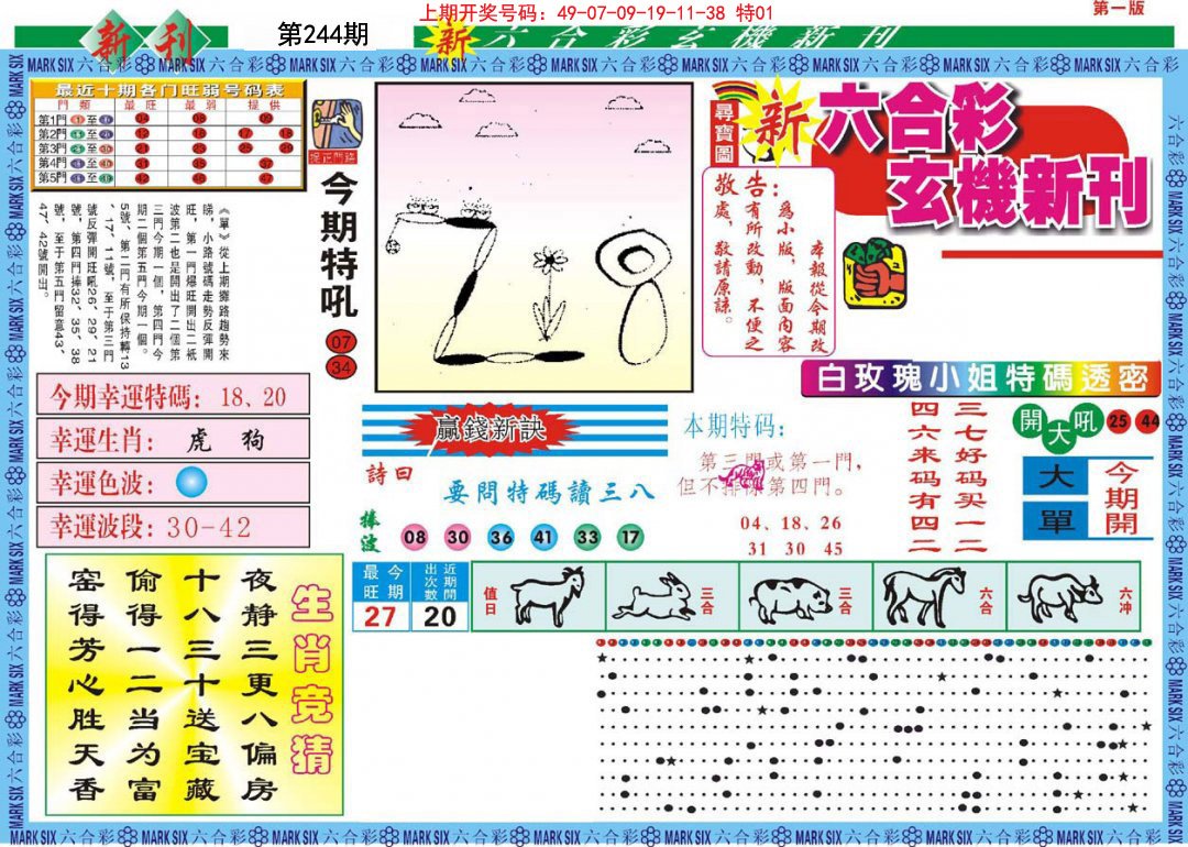 2024244期新六合彩特码新刊A