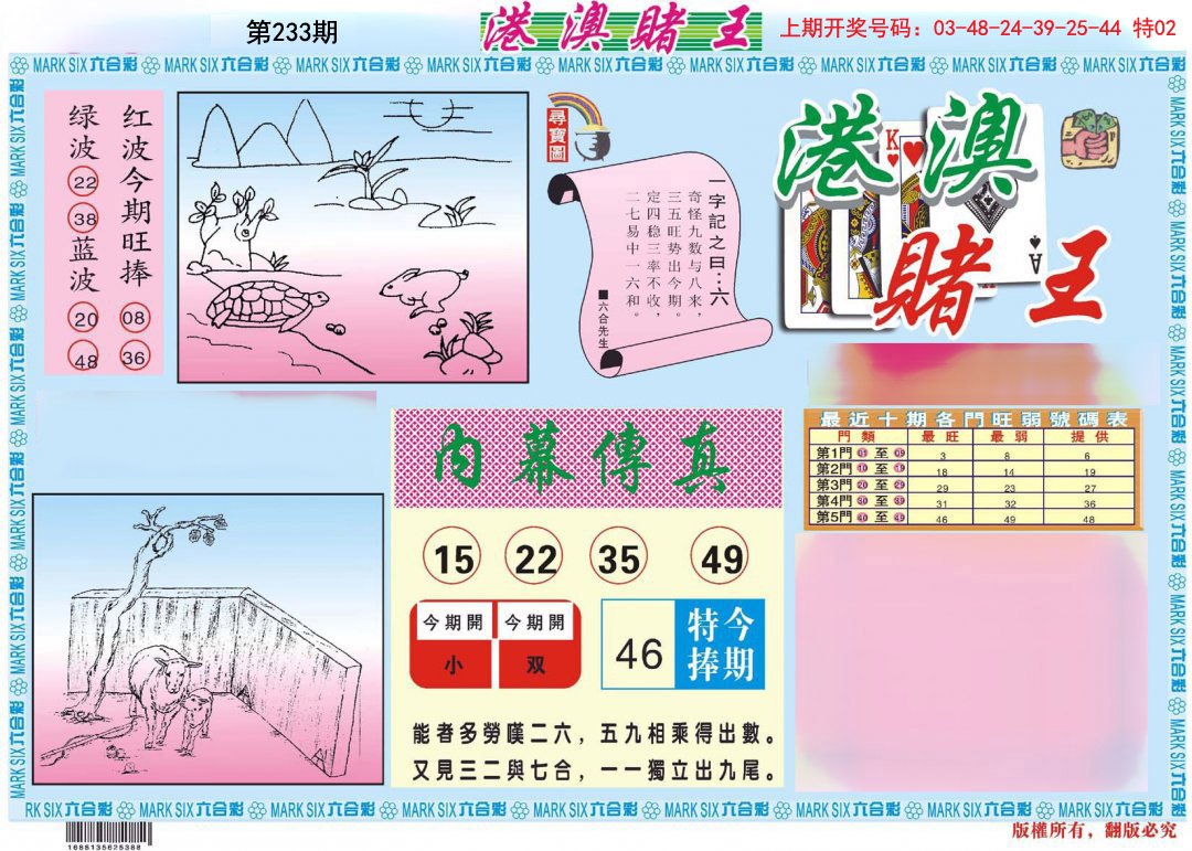 2024233期港澳赌王A