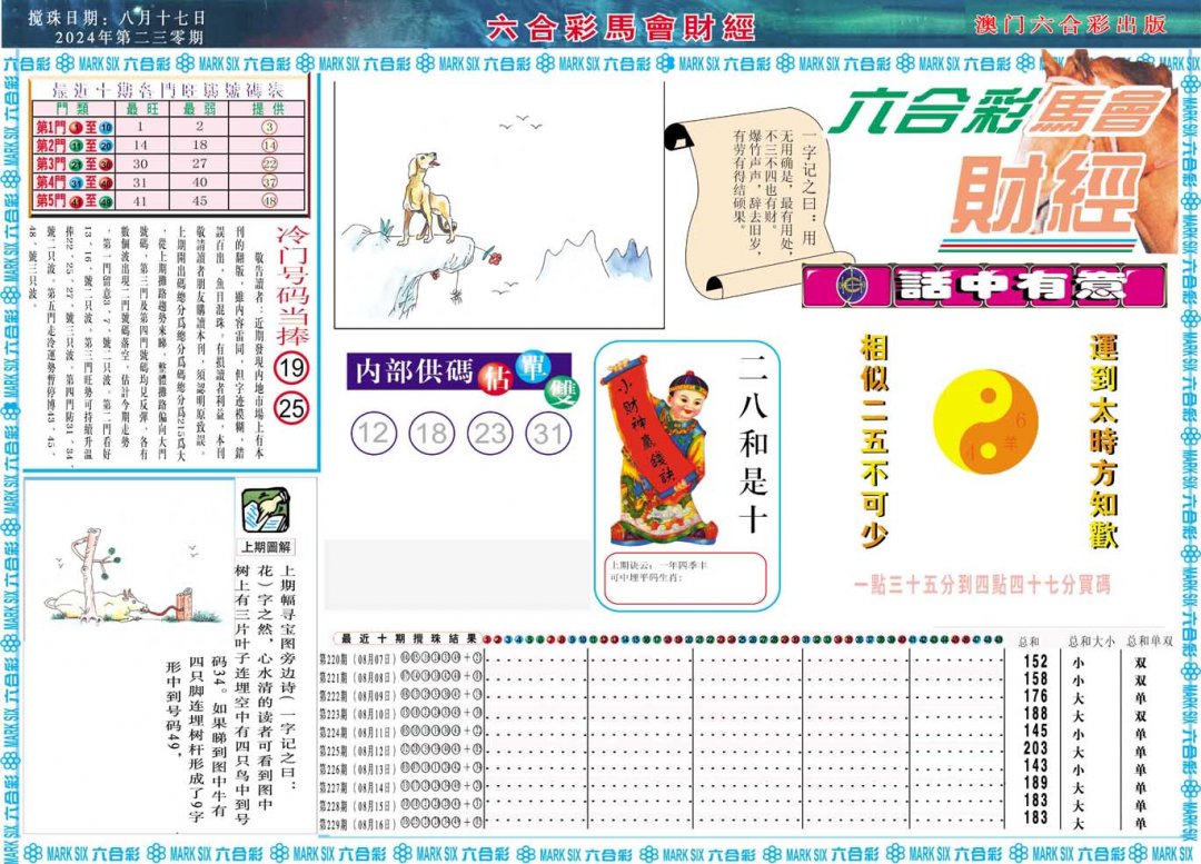 2024230期马会财经A